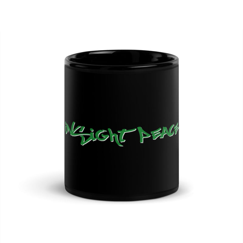 Insight Peace Glossy Black Mug