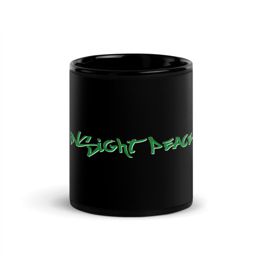 Insight Peace Glossy Black Mug