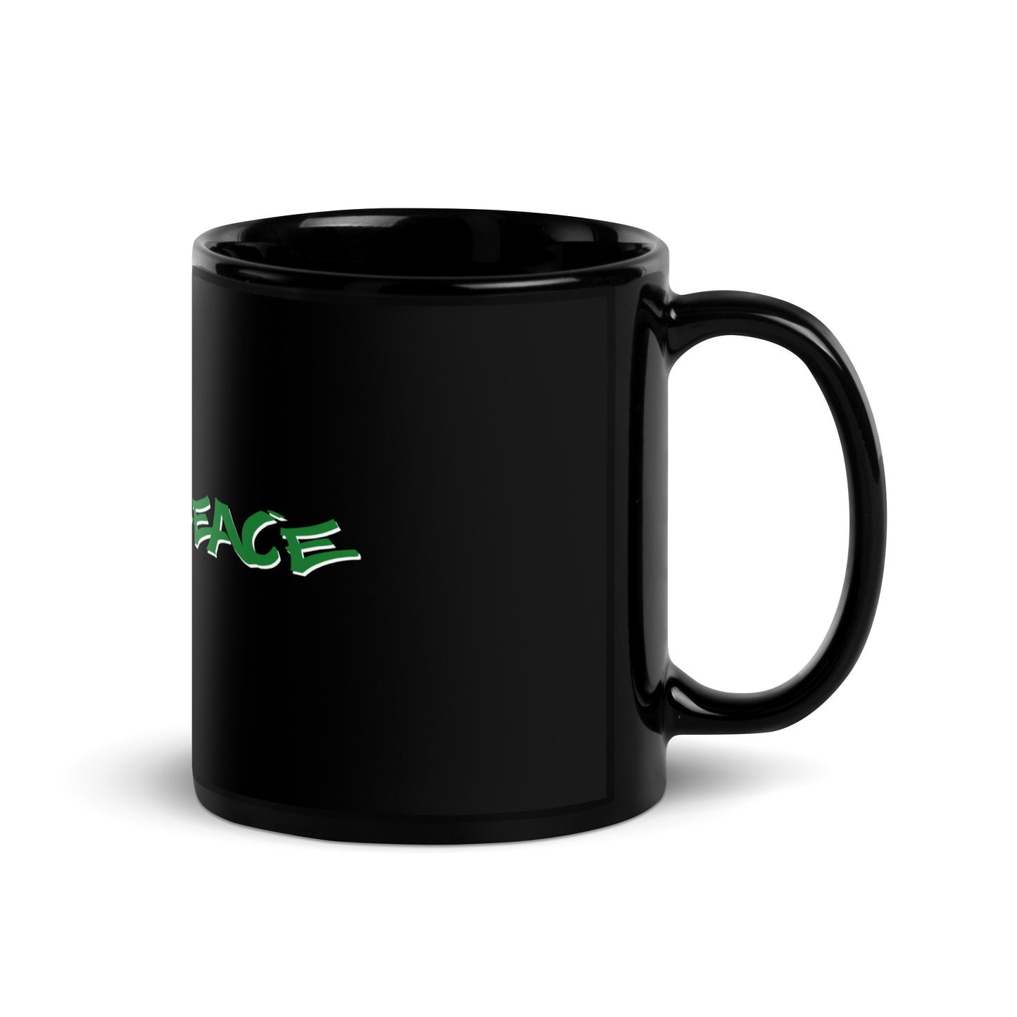 Insight Peace Glossy Black Mug