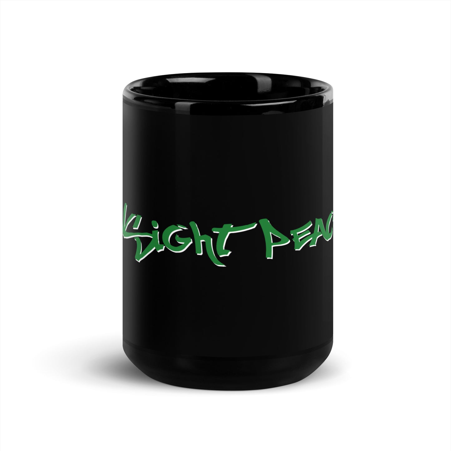 Insight Peace Glossy Black Mug