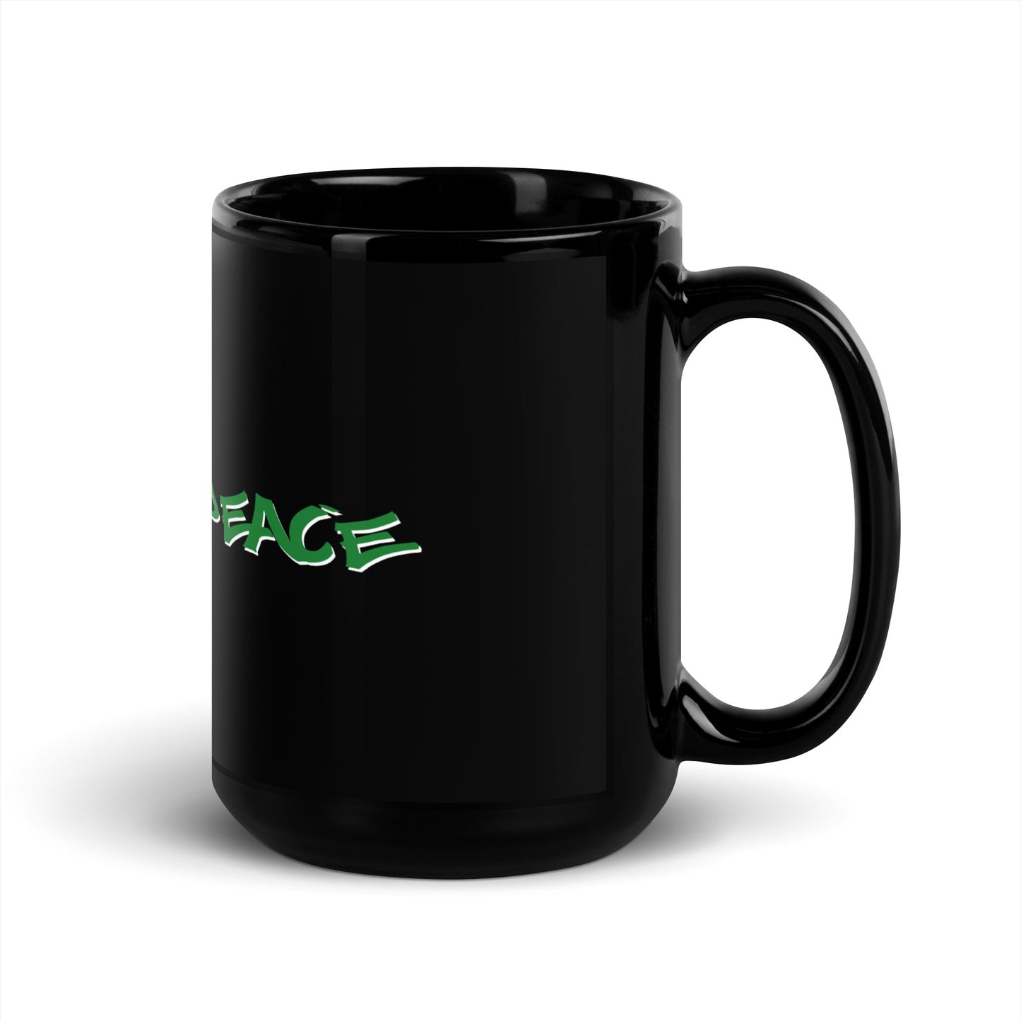 Insight Peace Glossy Black Mug